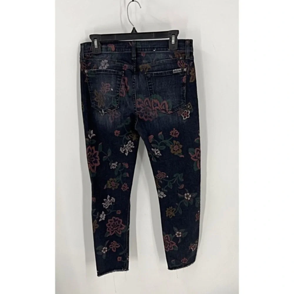 7 For All Mankind Roxanne Ankle Floral Skinny 30